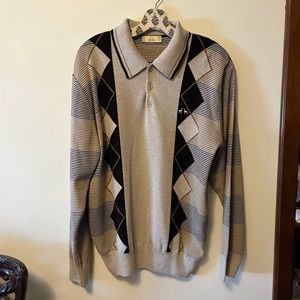 Karaca Beige Wool Knit V-neck Sweater Size Large